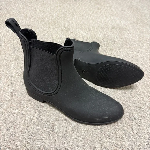 Jeffrey Campbell Black Ankle Rain Boots - Picture 2 of 5